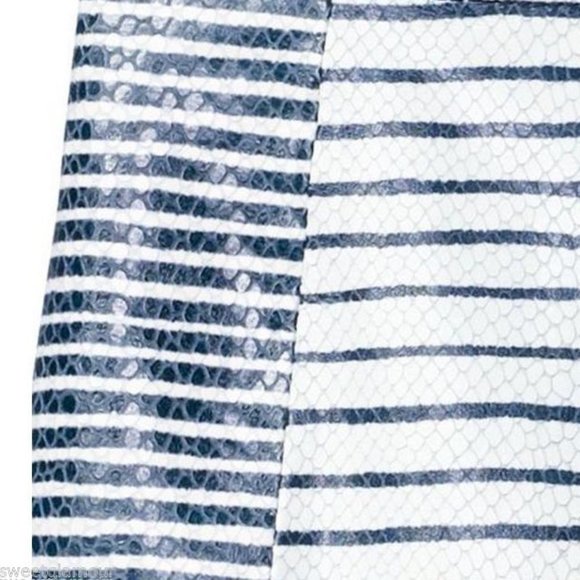 Tory Burch NEW Skirt Stripe Embossed Leather Mini NWT Women's 4 🎉HP🎉 - Picture 4 of 16